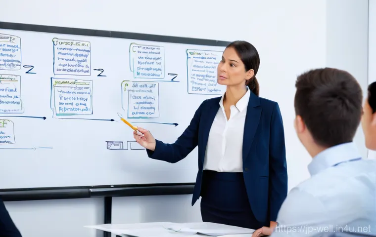 웰빙코디네이터 인터뷰 준비 - **Image Prompt 2: Confident Articulation of Well-being Philosophy in an Interview**
    A dynamic an...