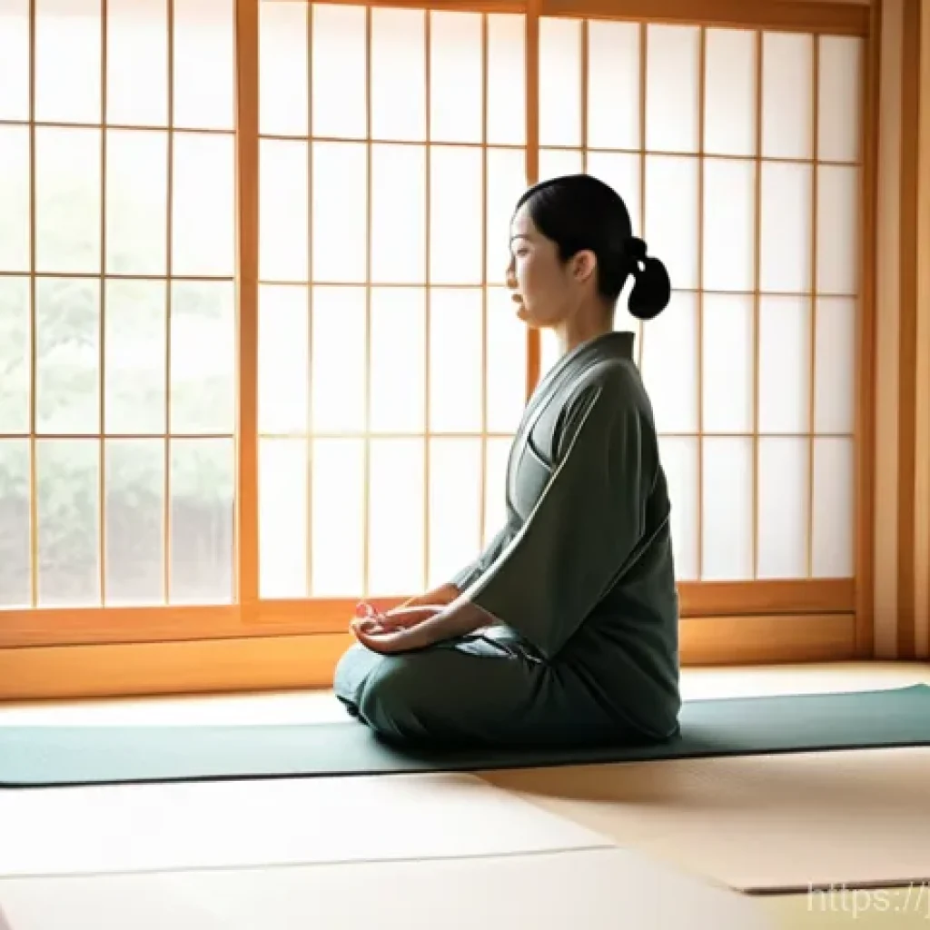 웰빙코디네이터 자격증 종류 - **Prompt: Harmonious Morning Ritual**
    A serene Japanese woman in her late 20s or early 30s is gr...