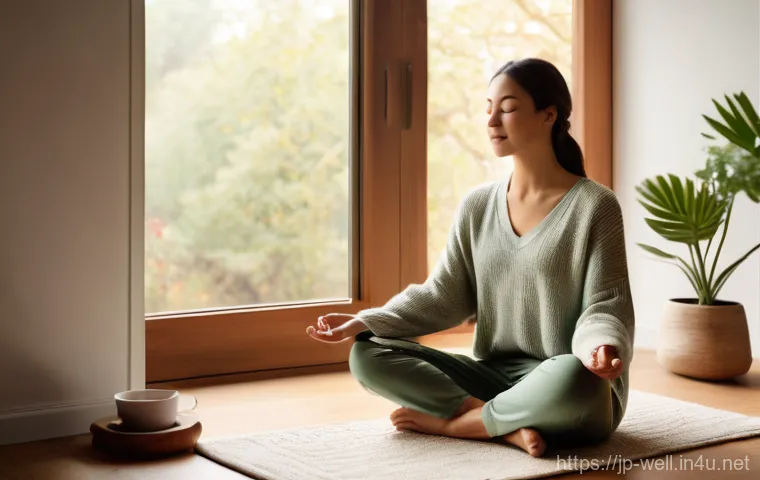 웰빙코디네이터와 시간 관리 전략 - **Prompt 1: A Serene Morning Wellness Routine**
    "A young woman, appearing to be in her late 20s ...