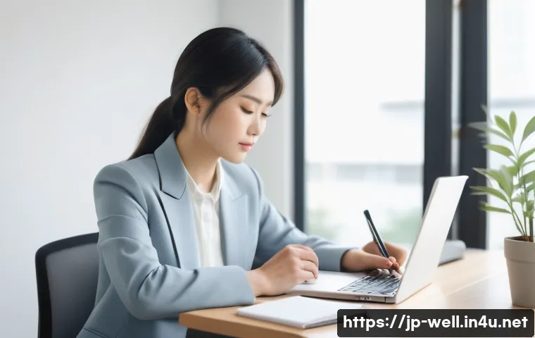 웰빙코디네이터와 직업 만족도 높이는 법 - A modern Japanese office scene featuring a young wellbeing coordinator, a Japanese woman in professi...