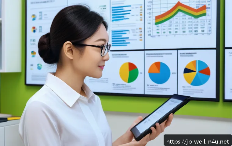웰빙코디네이터와 직업군 내 경력 비교 - A modern Japanese office scene featuring a Well-being Coordinator, a professional woman in business ...